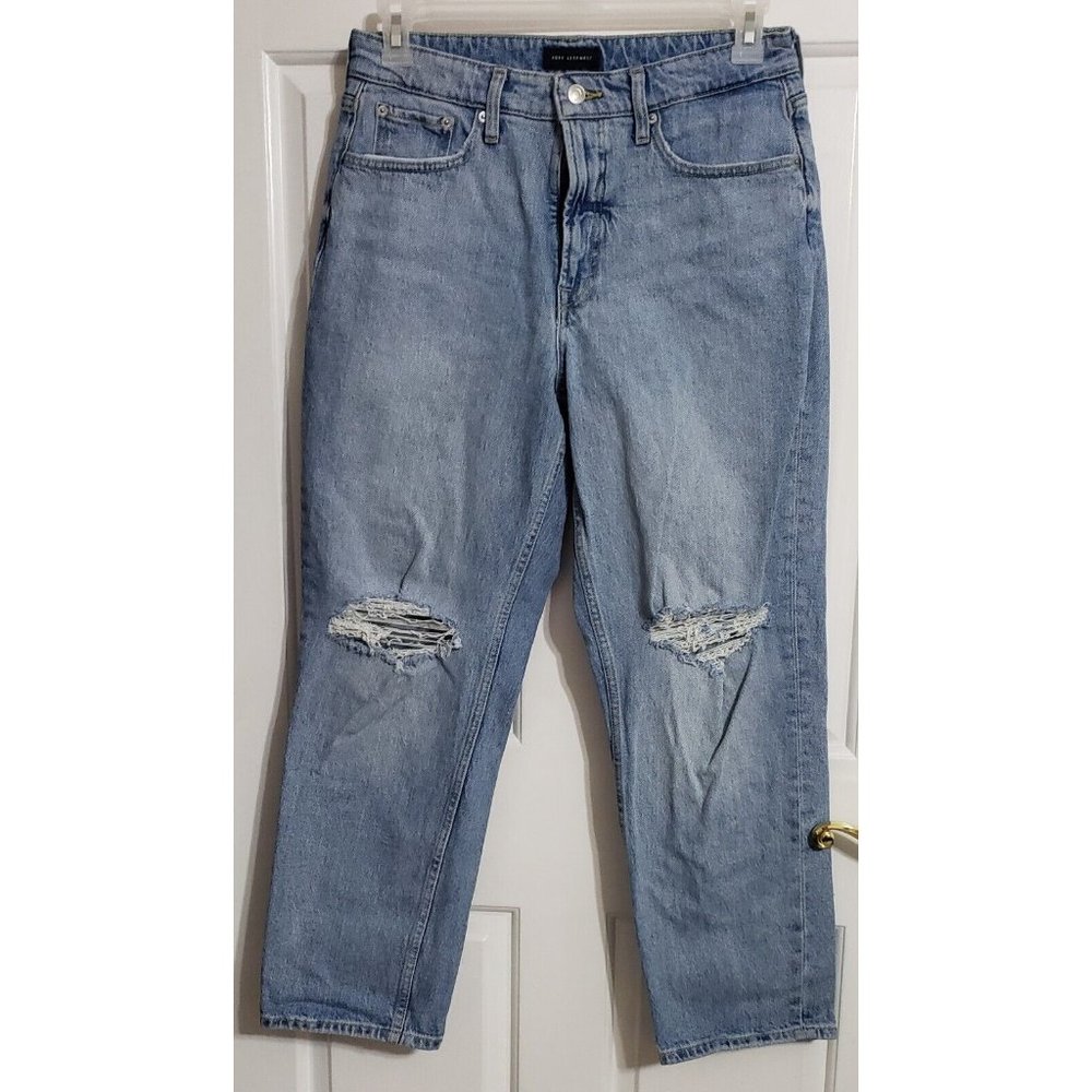 Free Assembly Jeans Womens Size 12 Distressed Blue